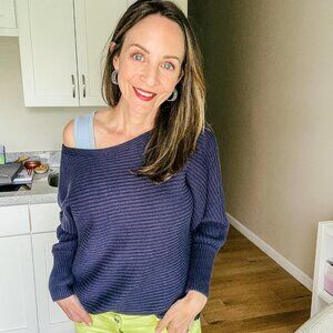 Cabi 6232 Navy Utopia Pullover Sweater Spring 2023 Medium NWT